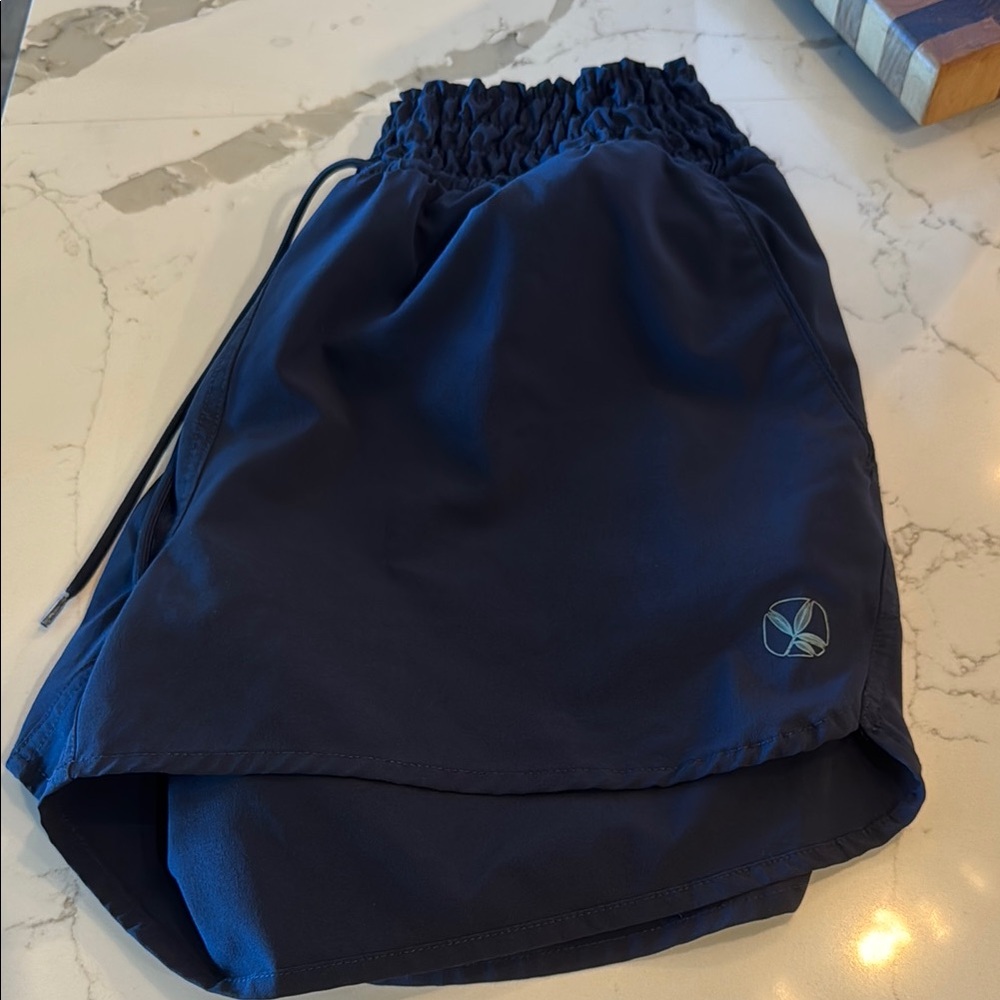 Carve Designs Blue Athletic Shorts with Elastic Waistband